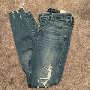 High rise skinny jeans